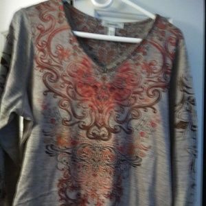 Plus size long sleeve top